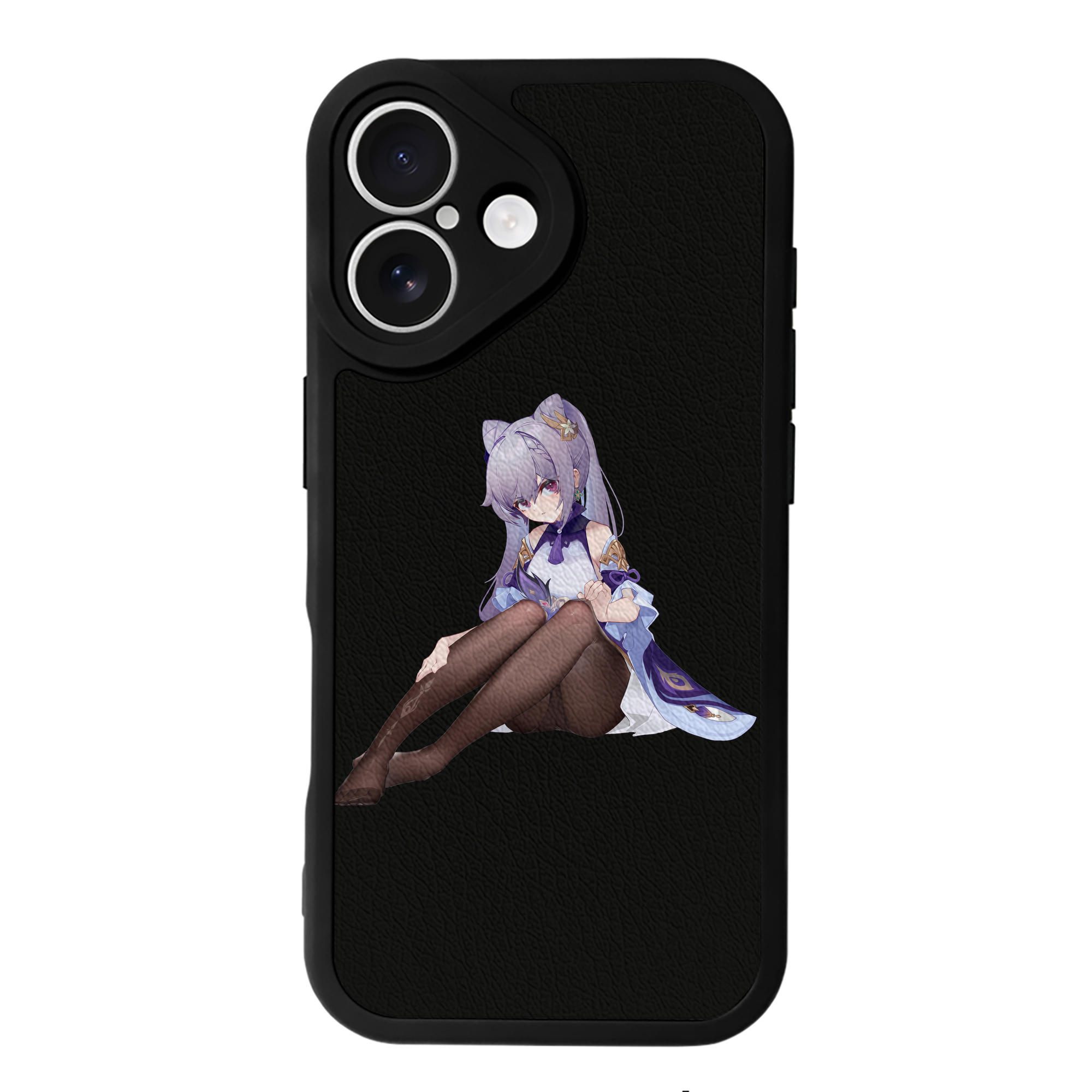 げんし神 刻晴 こくせい genshin Kokusei 【iPhone 16シリーズ対応】シリコンスマホケース（レザー調） 材質：シリコン